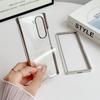 Slim Electroplated Spring Cover for Samsung Galaxy Z Fold 7 6 5 4 Transparent Hard Shell Hinge Protective Phone Case