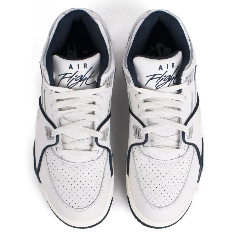 Nike Air Flight 89 Low Sail Armory Navy Men Sneakers Cream Phantom Light-Iron-Ore FQ8256-001