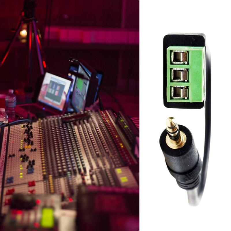 2Channel 3.5mm Male Jacks to Screw Terminal Adapter Cable 3.5mm Screw Terminal Adapter Cable for Audios Devices 30cm