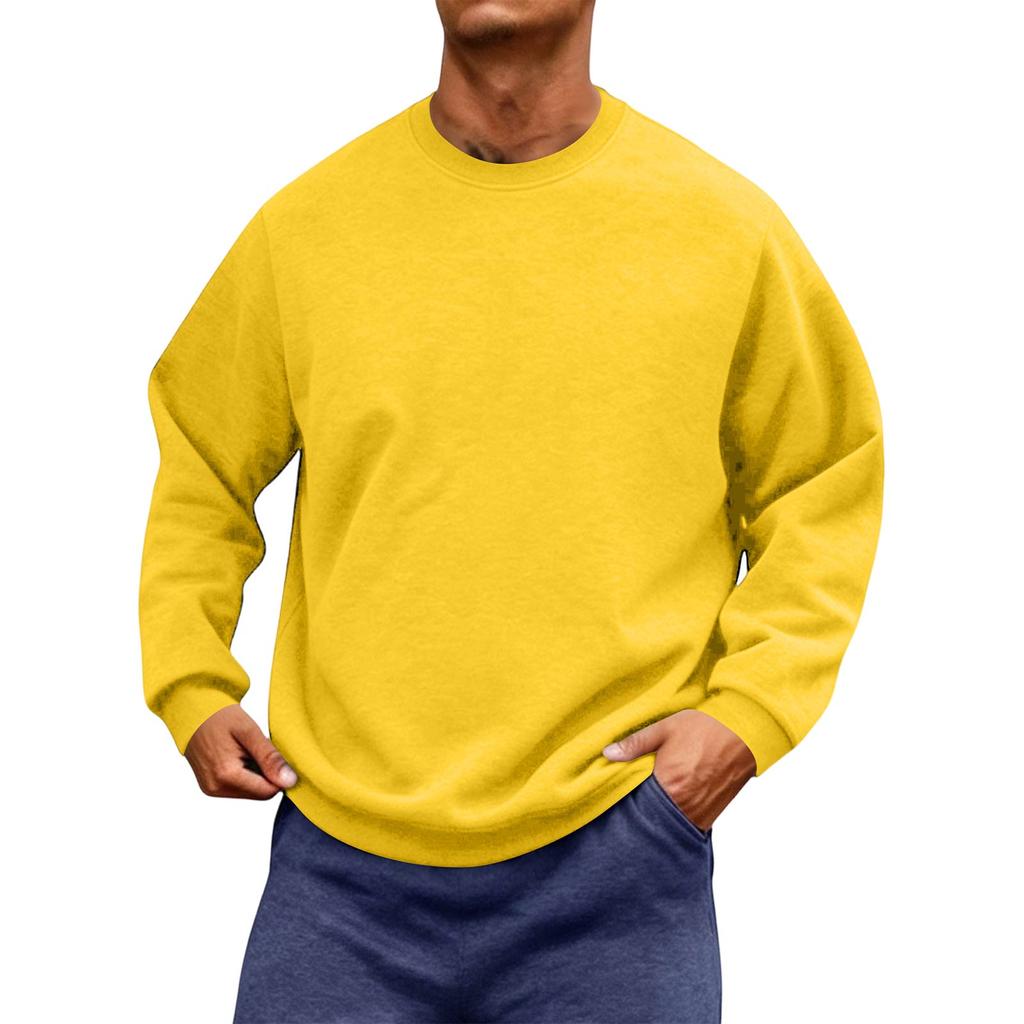 Herren Sweatshirt mit Rundhalsausschnitt und langen Ärmeln, lässiger Pullover für den Alltag