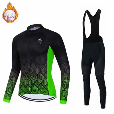 2026 Fluorescent Color  Winter Warm Cycling Clothing Set Thermal Fleece  Racing Bike Cycling Suit Mountian Cycling Clothing Ropa Ciclismo