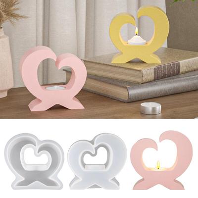 Poppy Heart-Shaped DIY Scented Candle Holder Silicone Mold