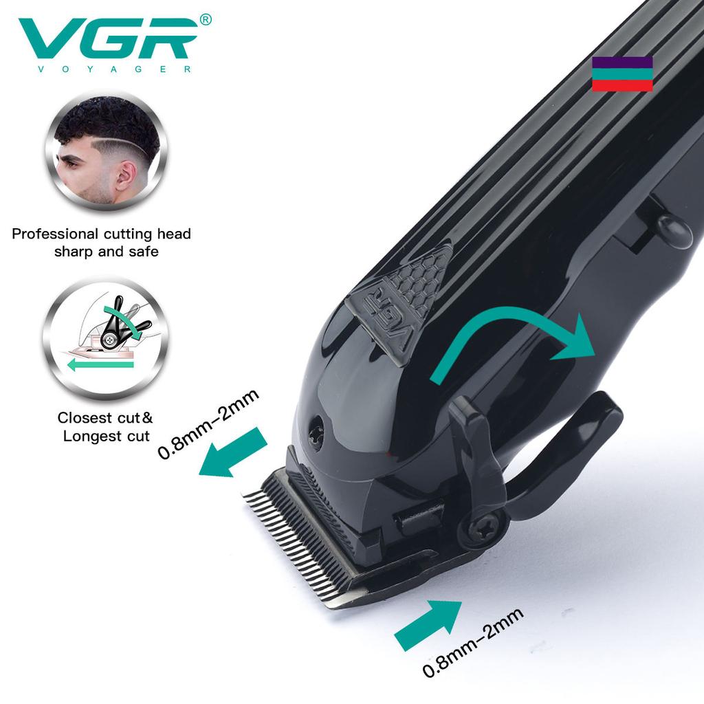VGR 282 Original Electric Hair Clipper Professional Adjustable Blade Hair Trimmer for Men Beard Oil Head Clipper Hair Cutting Machine Digital Display