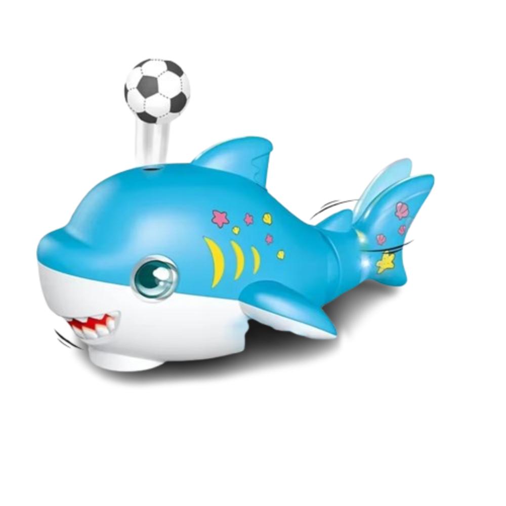 

Whale Floating Ball Blowing Toy Mini Sensory Baby Toy Electric Swivel Shark Toy Kids/Toddler синій