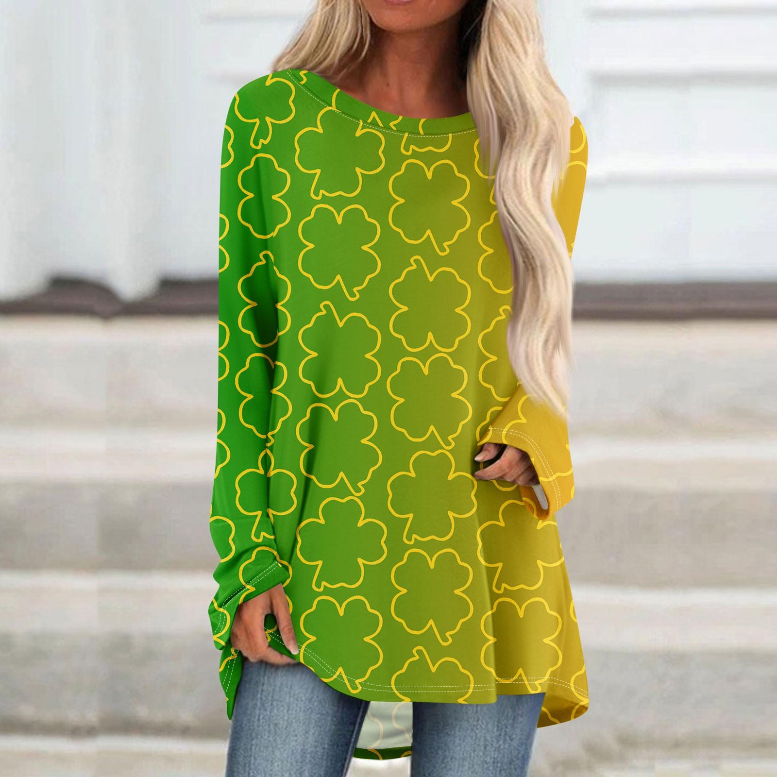 

Женская повседневная модная блузка с цветным принтом и длинным рукавом средней длины L армия зеленый