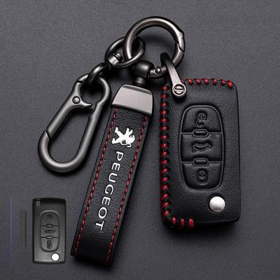 PU Leather Car Styling Key Case Cover Shell Holder Protection Accessories For 107 207 307 307S 308 407 607 807 3008 5008