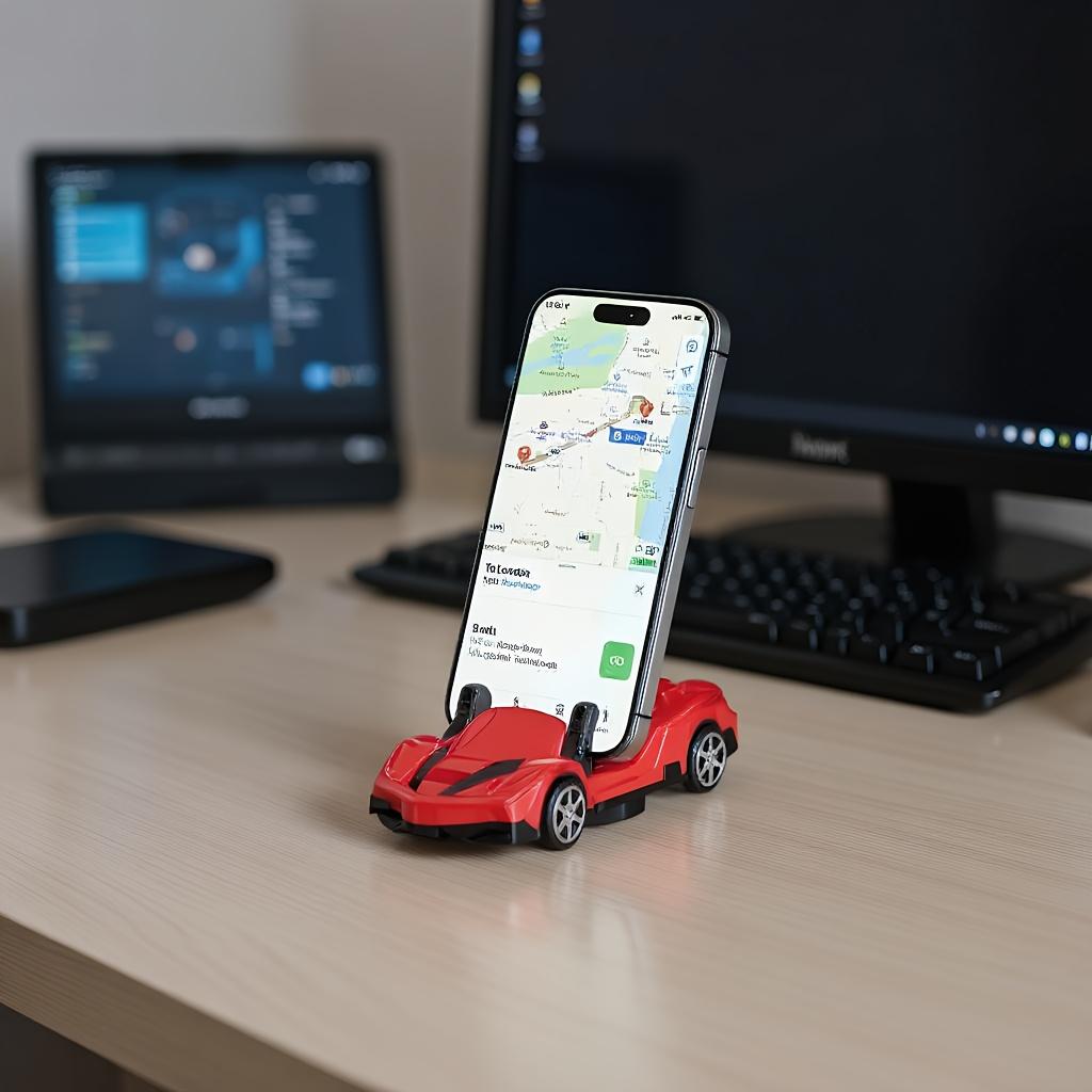 2-in-1 Racing Car Phone Holder Car Desktop Decor Stand 360° Rotatable Universal for All Smartphones Mount