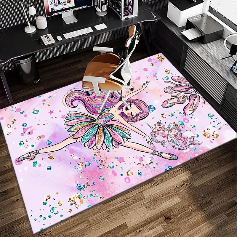 Dreamy Fairy Tale World Office Rug Chair Mat, Entryway Carpet, Suitable for Front Door, Bedroom, Living Room, Desk, Holiday Gift