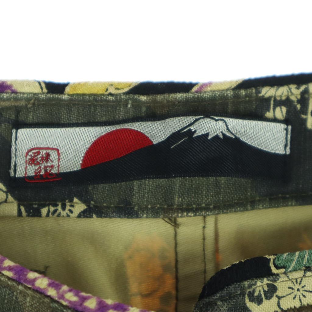 Dorobou Nikki Made In Japan Japanese Pattern Long Pants 32 Khaki Men's Used