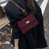 Mini Square Shoulder Bag Women PU Leather Crossbody With Chain Strap Chic Small Handbag Daily Use