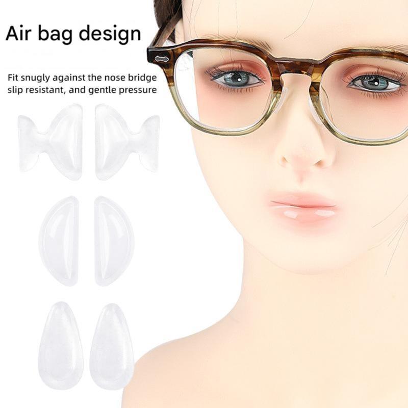 20pairs Adhesive Silicone Nose Pads with Air Cushion for Eyeglasses Nonslip Feature Universal Compatibility Comfort