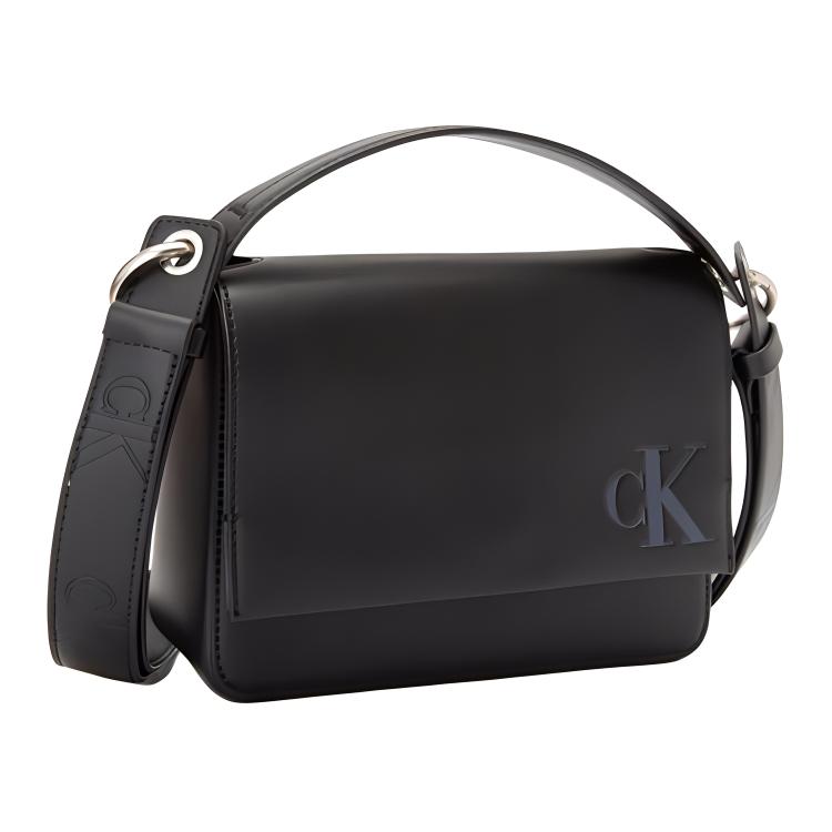 New CALVIN KLEIN Faux Leather Shoulder Bag, Crossbody Bag Women's Black DH3249-001