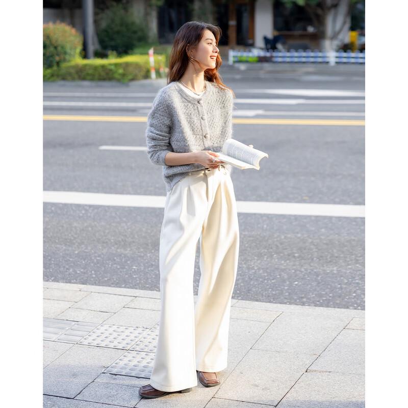 Mokana Women's Double-Layer Knit Long-Sleeve Sweater