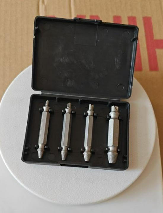 Fine-Tooth Reverse Thread Screw Extractor and Remover for Stripped or Broken Screws