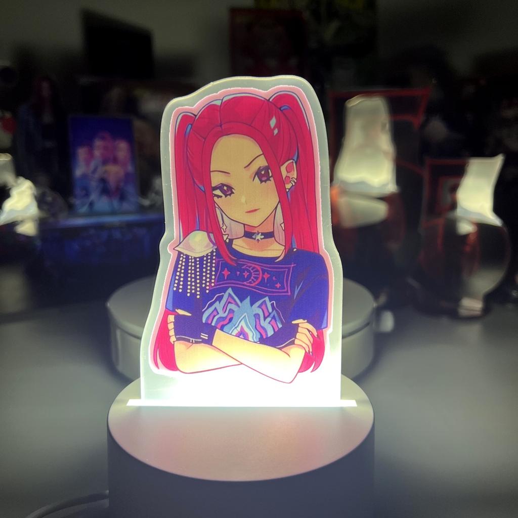 KPop Demon Hunters Kawaii Zoe Mira Rumi Saja Boys Monochrome Light Remote Control 16 Color Night Lights
