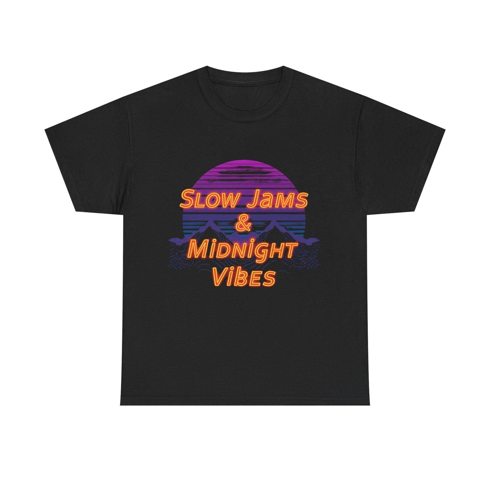 Slow Jams & Midnight Vibes Retro Tee - Unisex Heavy Cotton 3XL