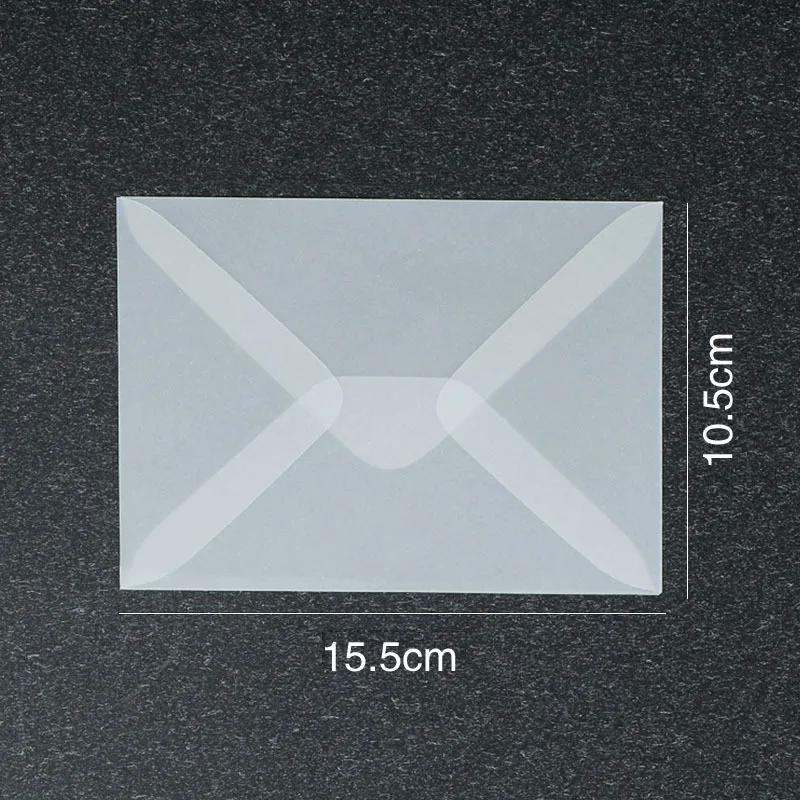50pcs/lot Blank Translucent Envelope for Invitations Postcards European Giftbox Message Card Envelopes Wedding Business Letters