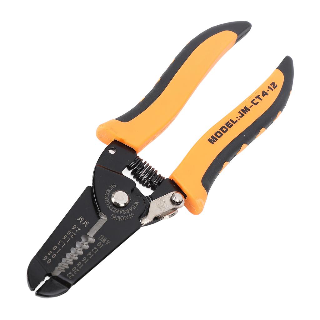 Abisolierzange Schneider Kohlenstoffstahl Multifunktionale Elektrokabelzange mit Sicherheitsverriegelung für 10 bis 22AWG Massivdrähte