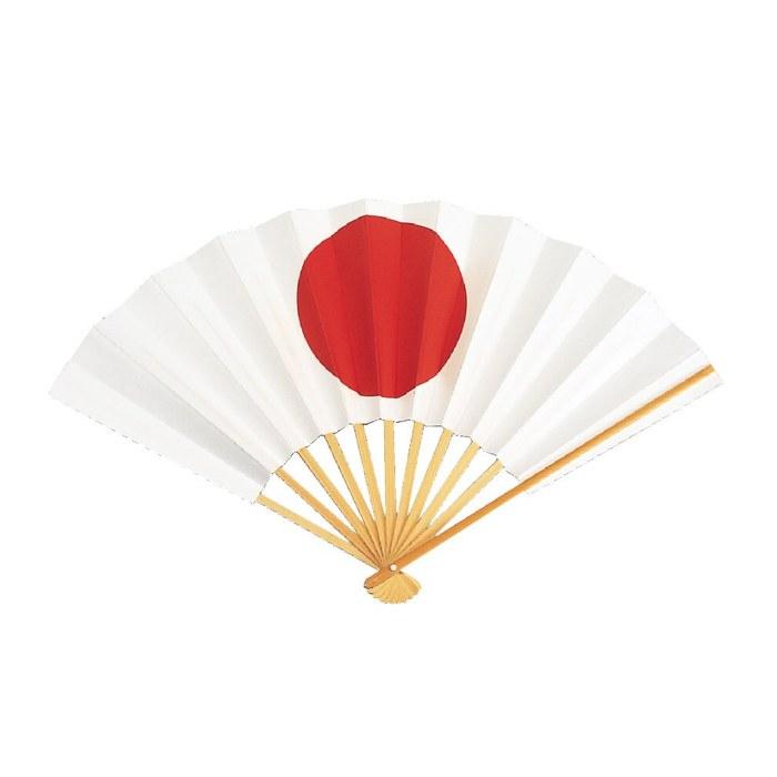 Flag Fan Japan Made White
