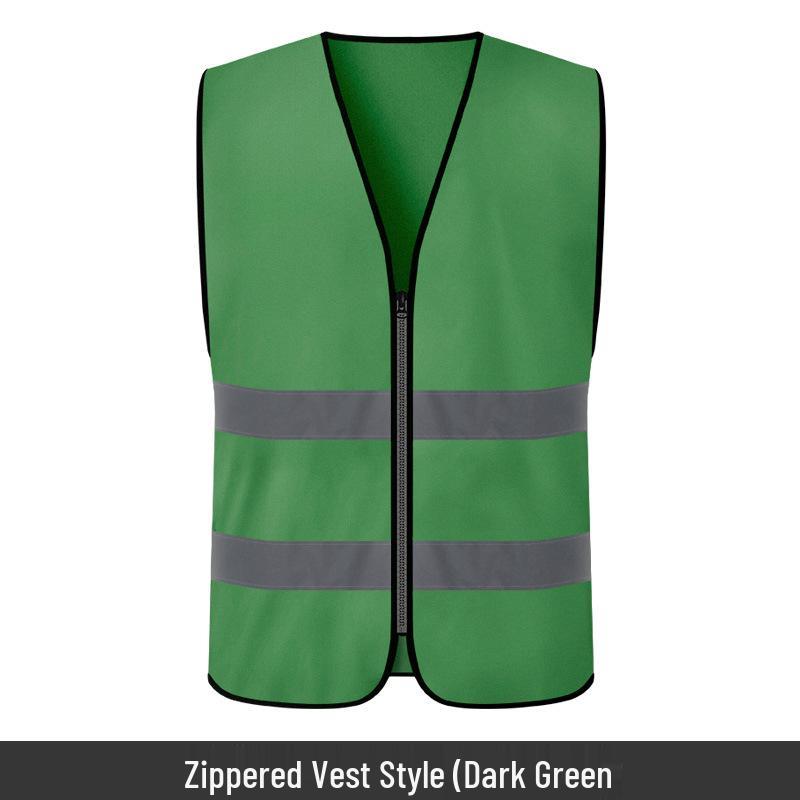 Reflective Yellow Safety Vest: Breathable Fluorescent Gear for Construction, Cycling, and Road Safety