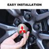 Car Wheel Center Hub Cap Logo Stickers Rim Cover Emblem Decal For Mitsubishi ASX Lancer Pajero Outlander L200 Delica Eclipse wszm26