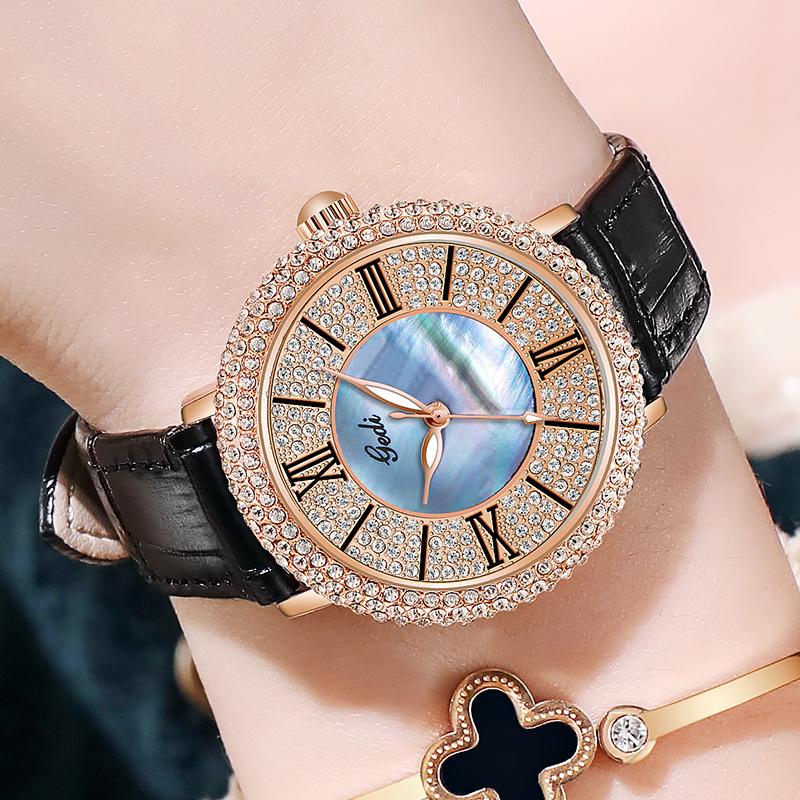 Same Fashion Gypsy Watch, Female Real Belt, Fritillary Dial, Waterproof Watch