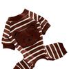 Hunde Pyjama Gestreift Weich Warm Bequem Modisch 4 Beine Haustierkleidung für Teddy Bichon