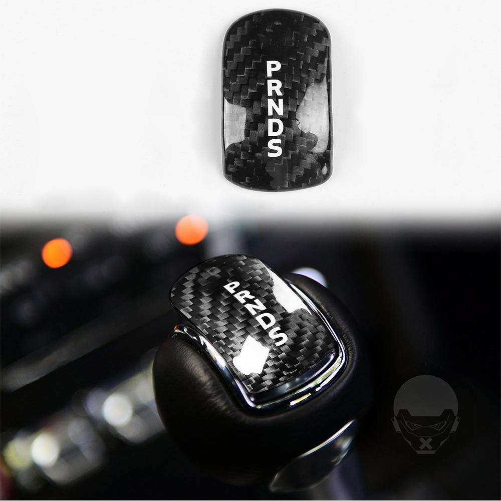 Car Real Carbon Fiber Gear Shift Knob Cover Trim For Ford Mustang 2014-2017 2018