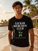 Me Wome Lecker Bierchen Club Beer Hopfen Malz Lightweight Casual Short Sve Round Neck Tee Suitable Unisex All TShirt