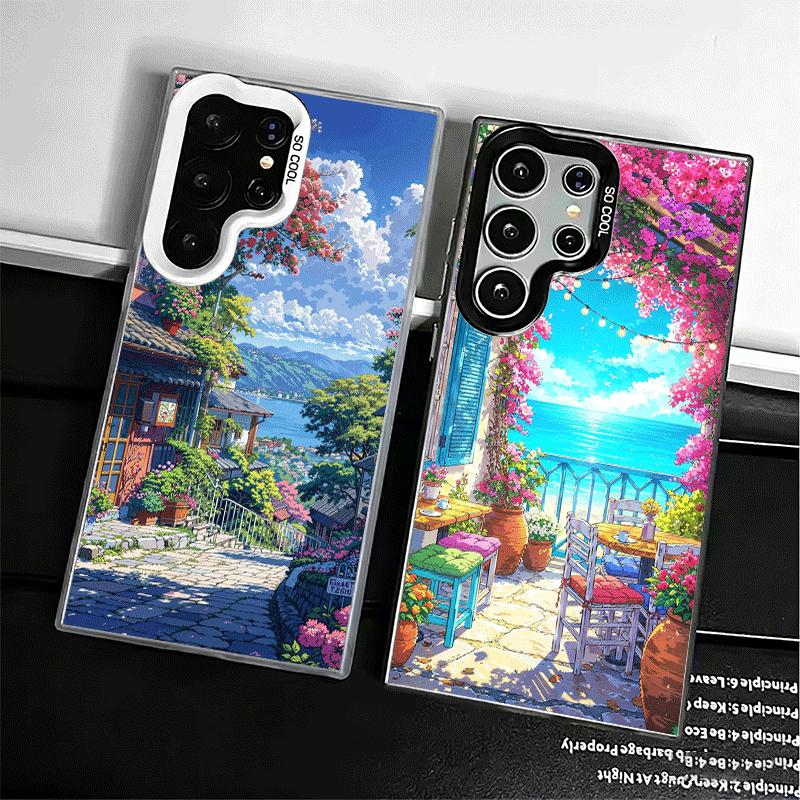 Anime Aesthetic Scenery Shockproof Phone Case for Samsung Galaxy S26 Edge S25 Ultra S24 FE S23 Plus S21 Cover Anti Fall Fundas