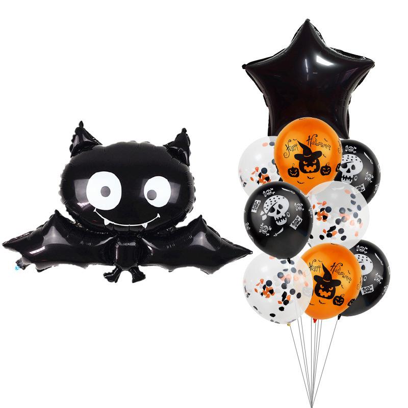 Halloween hallowen balloon bundle pumpkin head bat witch skull latex foil balloon