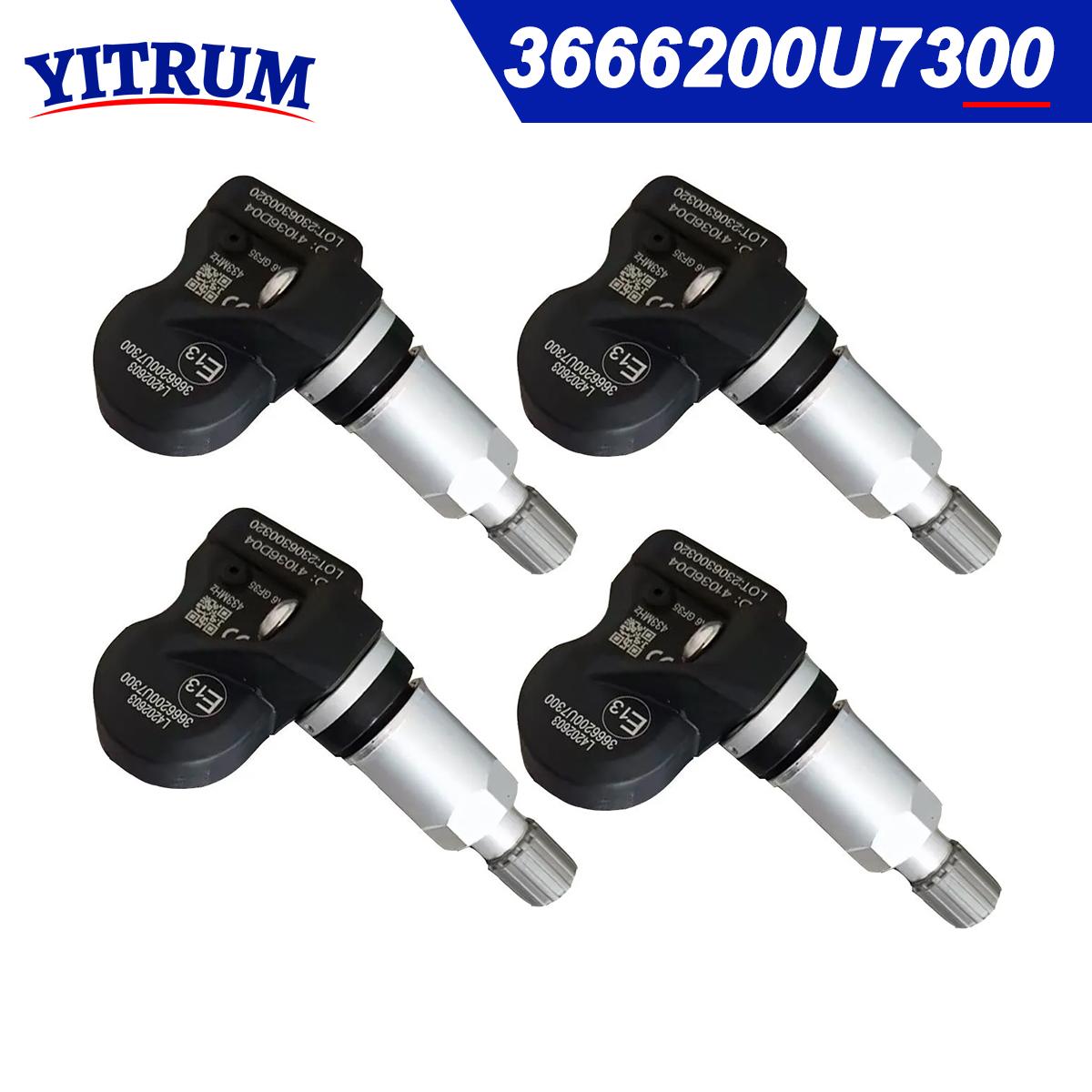 3666200U7300 For JAC Hunter Sehol J7 X7 X8 T8 Geely Jiaji VF11 Okavango VX11 TPMS Tire Pressure Sensor 6606737042 433MHz 4 pieces