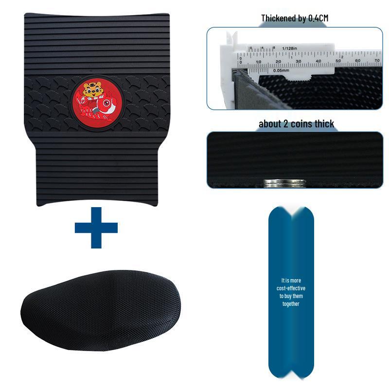 Durable, waterproof, non-slip rubber mats for Yadea Zhipao-H scooter.