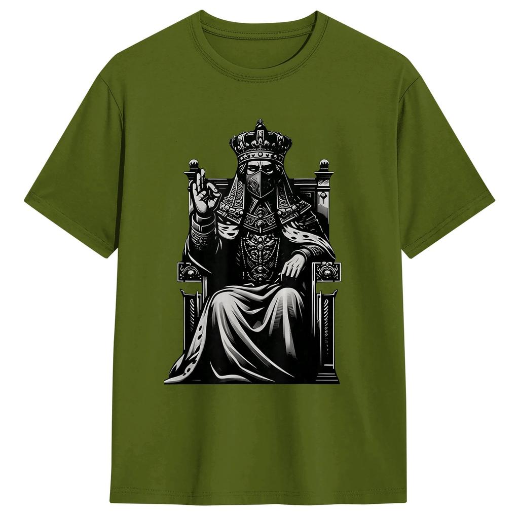 Sliver Mask King Baldwin IV Meme T-Shirt Summer 100 Cotton T-Shirts For Men's Trendy Cool Casual Tee Shirt Short-Sleeve Clothes