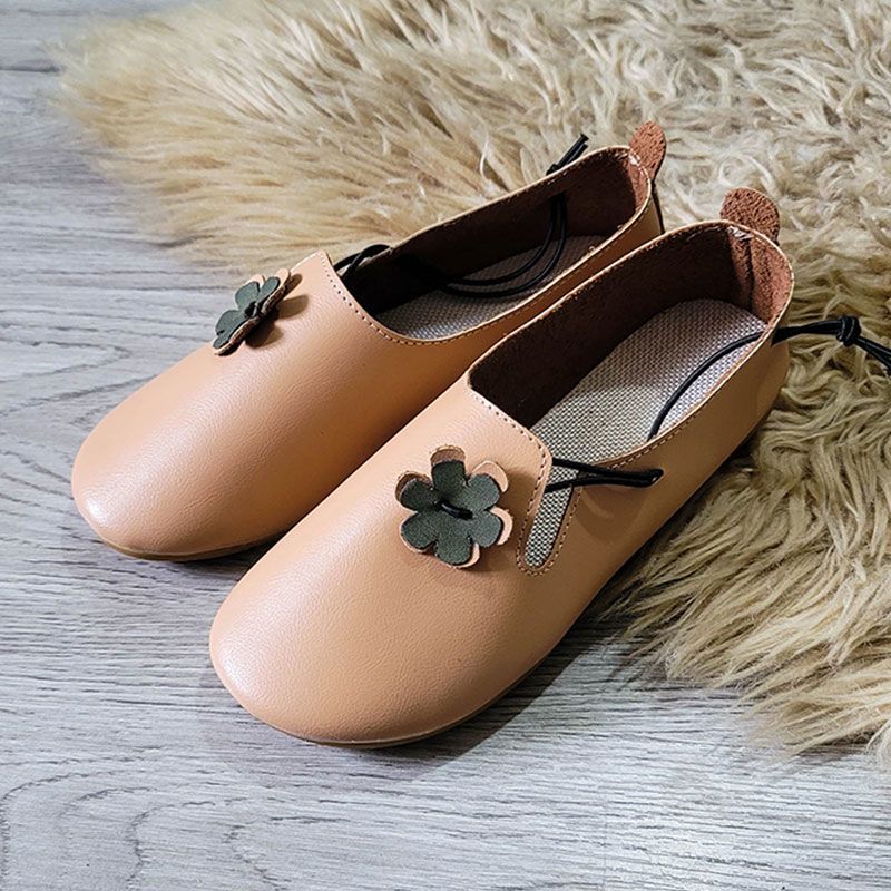 

Винтажные туфли на плоской подошве с цветочным принтом, женские осенние дышащие легкие кожаные туфли на мягкой подошве с круглым носком на плоской подошве 40 розовый