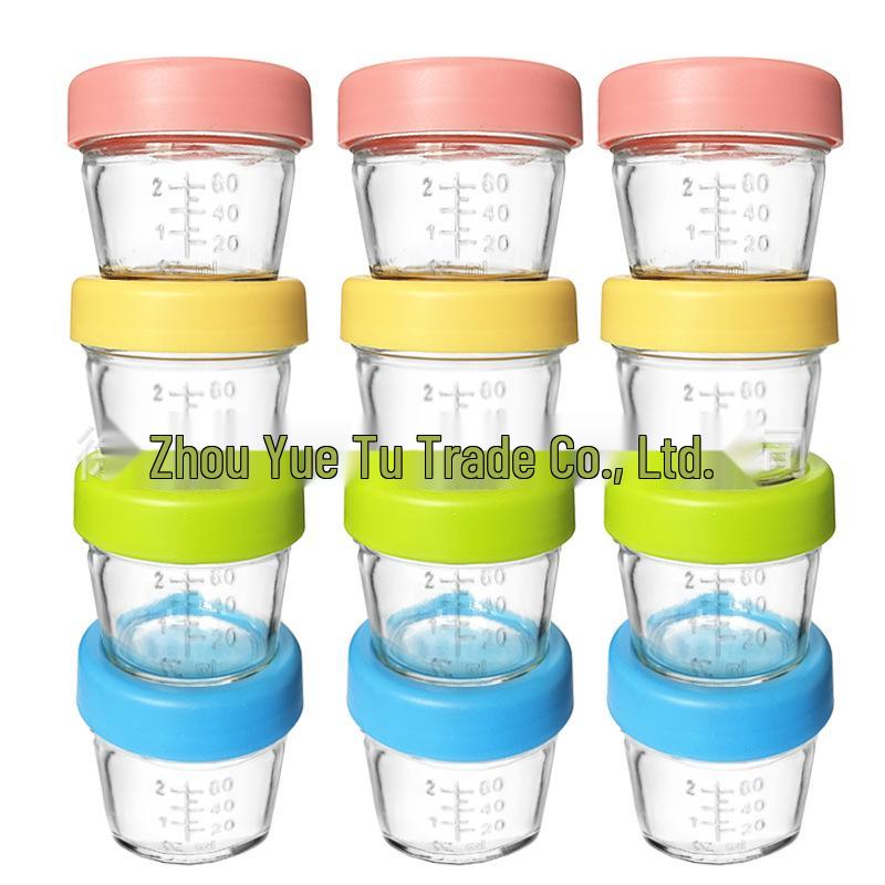Stackable Sealed 100ml Glass Baby Food Storage Jar