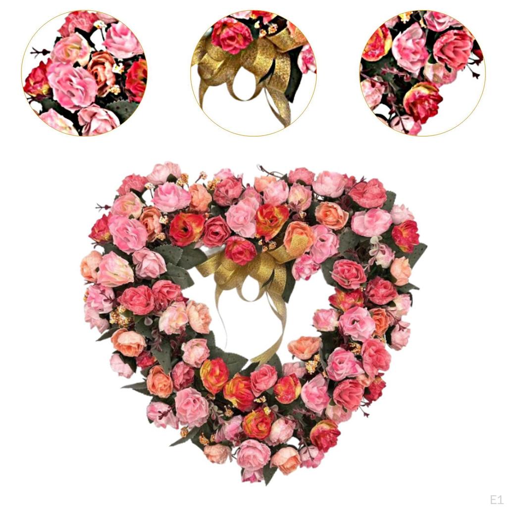 Artificial Flower Wreath for Front Door To Celebrate Festival, Birthday