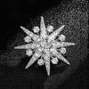Amash Temperament Snowflake Brooch Women's Exquisite Diamond-encrusted Octagram Brooch Fashion Anti-light Pin Suit Accessories
