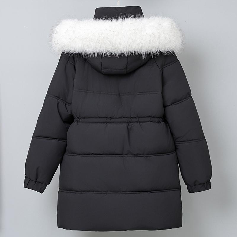 Fashion Winter Coats Woman Long Parkas Hooded Faux Fur Collar Thick Warm Women's Jackets
