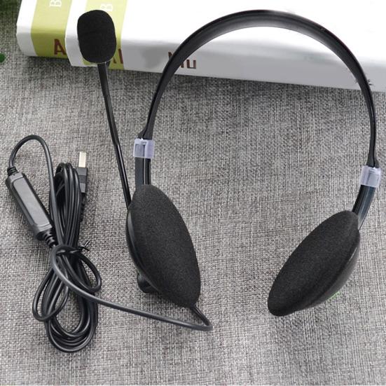 440 Wired Headphone Comfortable Wearing ABS Wide Compatibility USB Noise Reduction Stereo Gaming