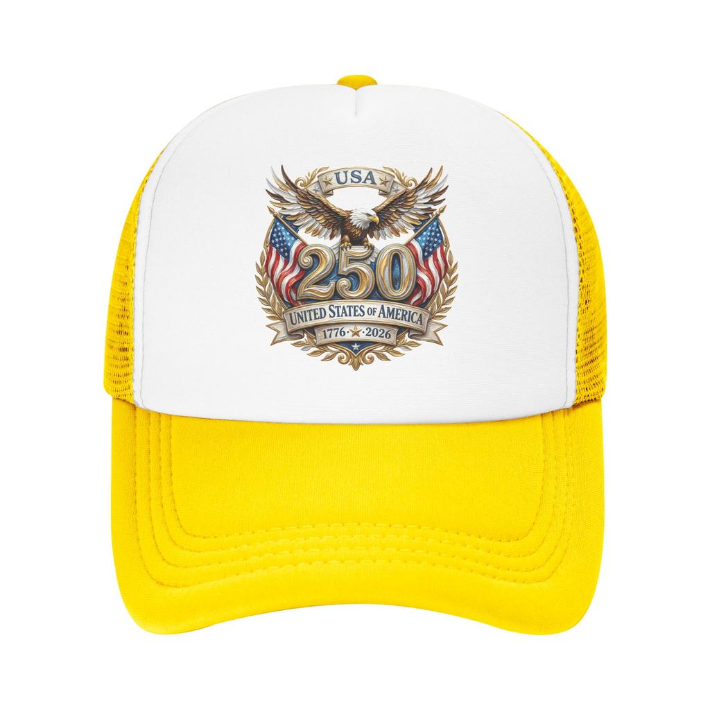 Years of Freedom Eagle Mesh Baseball Caps Unisex Sun Hat Independence Day Dad Hat Adjustable Summer Trucker Caps