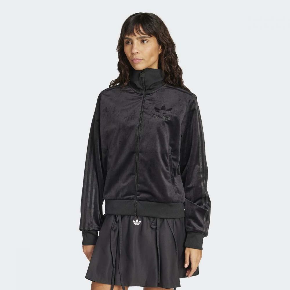 Adidas Adicolor Velour Track Top Black  Jy2592 AXL(105)