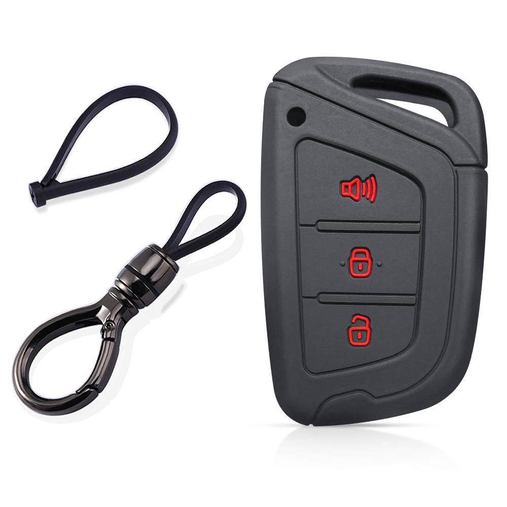 Silicone Car Key Case Keychain Holder Key Cover Fob For JAC JS4 J7 E-JS4 S2 S3 S4 S5 S7 JIAYUE A5 X4 X7 IC5 IEV T50 T8 Refine M6