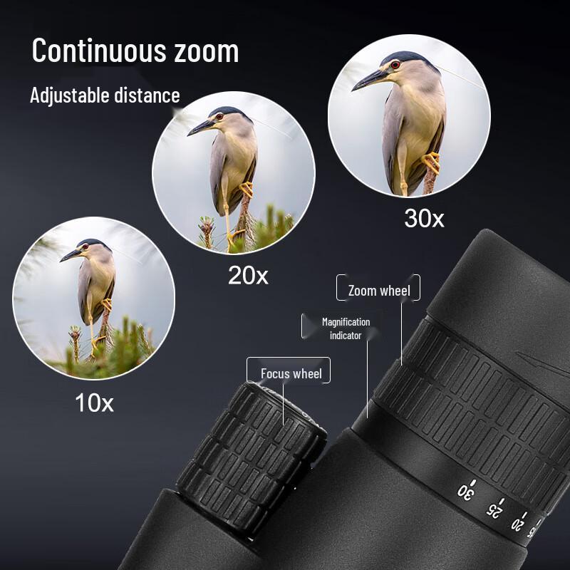 BIJIA Zoom Monocular Telescope with Phone Clip