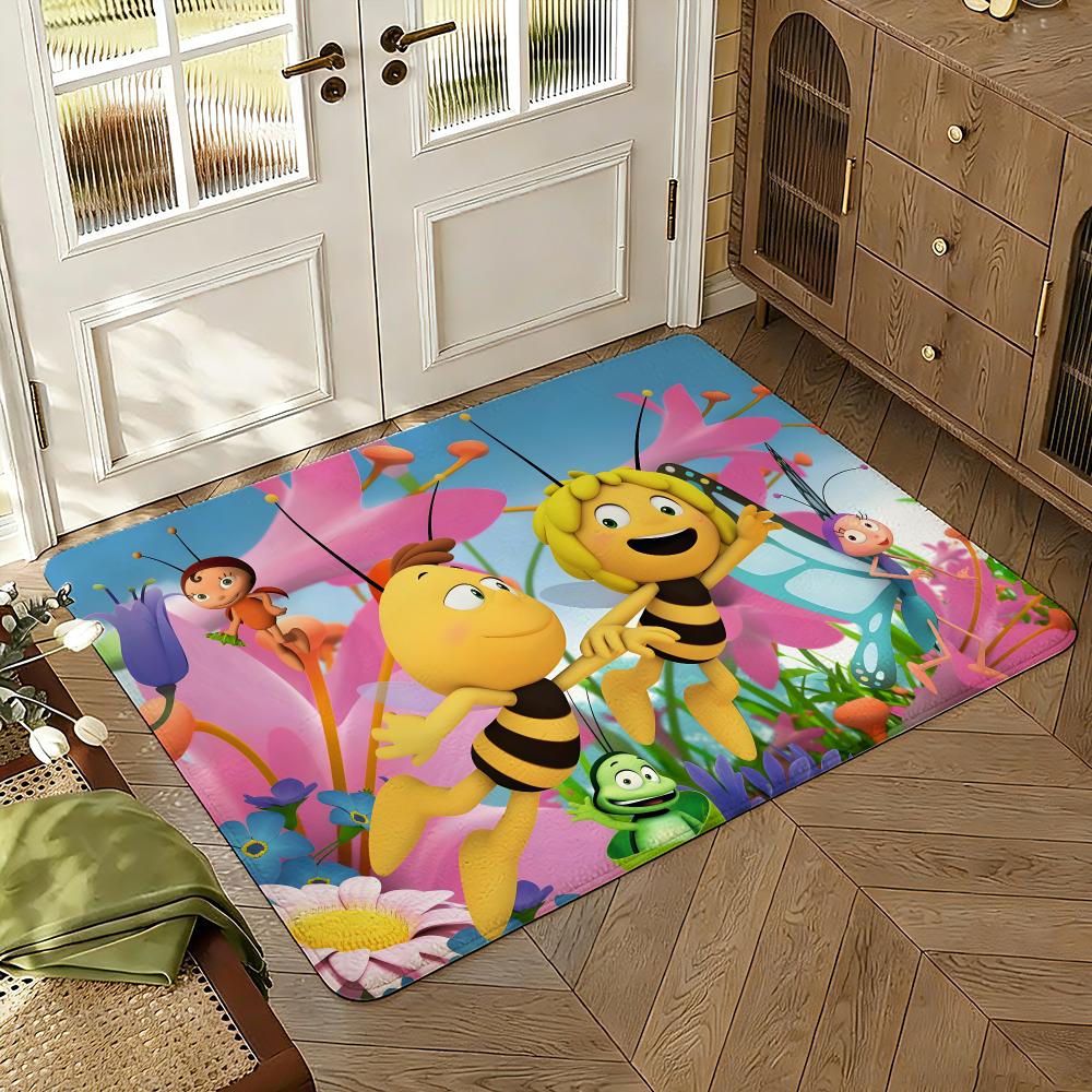 Tappetino da Pavimento Maya l'Ape Morbido Spesso Assorbente Antiscivolo Camera da Letto Soggiorno Tappetino d'Ingresso Decorazione per la Casa Tappeti in Flanella