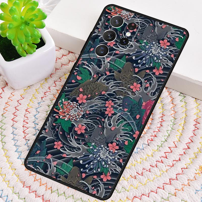 Japanisches Koi Silikon Handyhülle Für Samsung Galaxy note 10 pro S26 S25 S24 S23 S22 S21 Plus S25Ultra Capa Cover