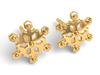 Gold-Plated Silver Earrings Snowflakes Snowflake Petals Women's Gold Studs