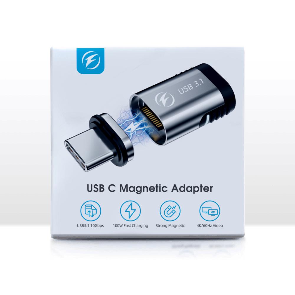 Magnetyczny adapter USB-C 24-pinowy do szybkiego ładowania PD100W - Kompatybilny z USB 3.1