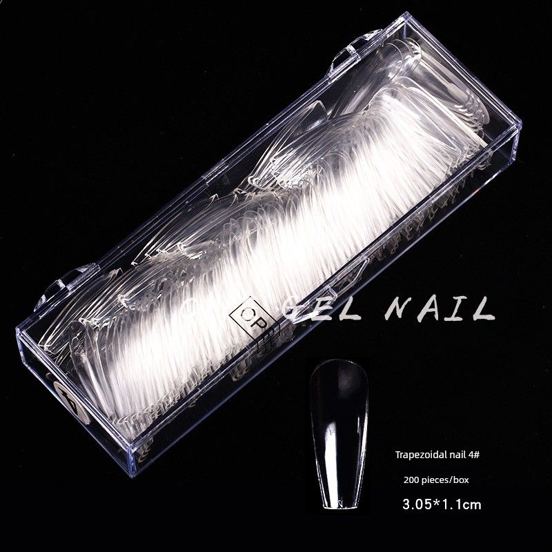 

Japanese Style Almond Trapezoid Ultra-Thin Nail Tip Seamless Disassembly Trapezoidal nail 4#200 pieces/box