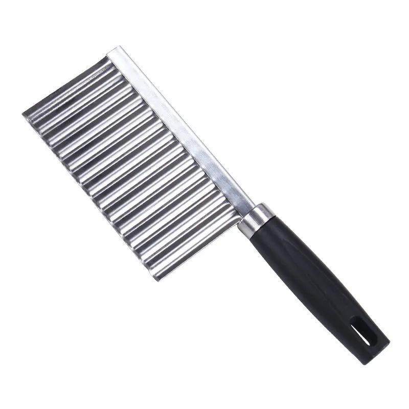Stainless Steel Wavy Potato Cutter Heavy Duty Crinkle Cut Vegetable Slicer for Carrot  Fries Cutting Tool
